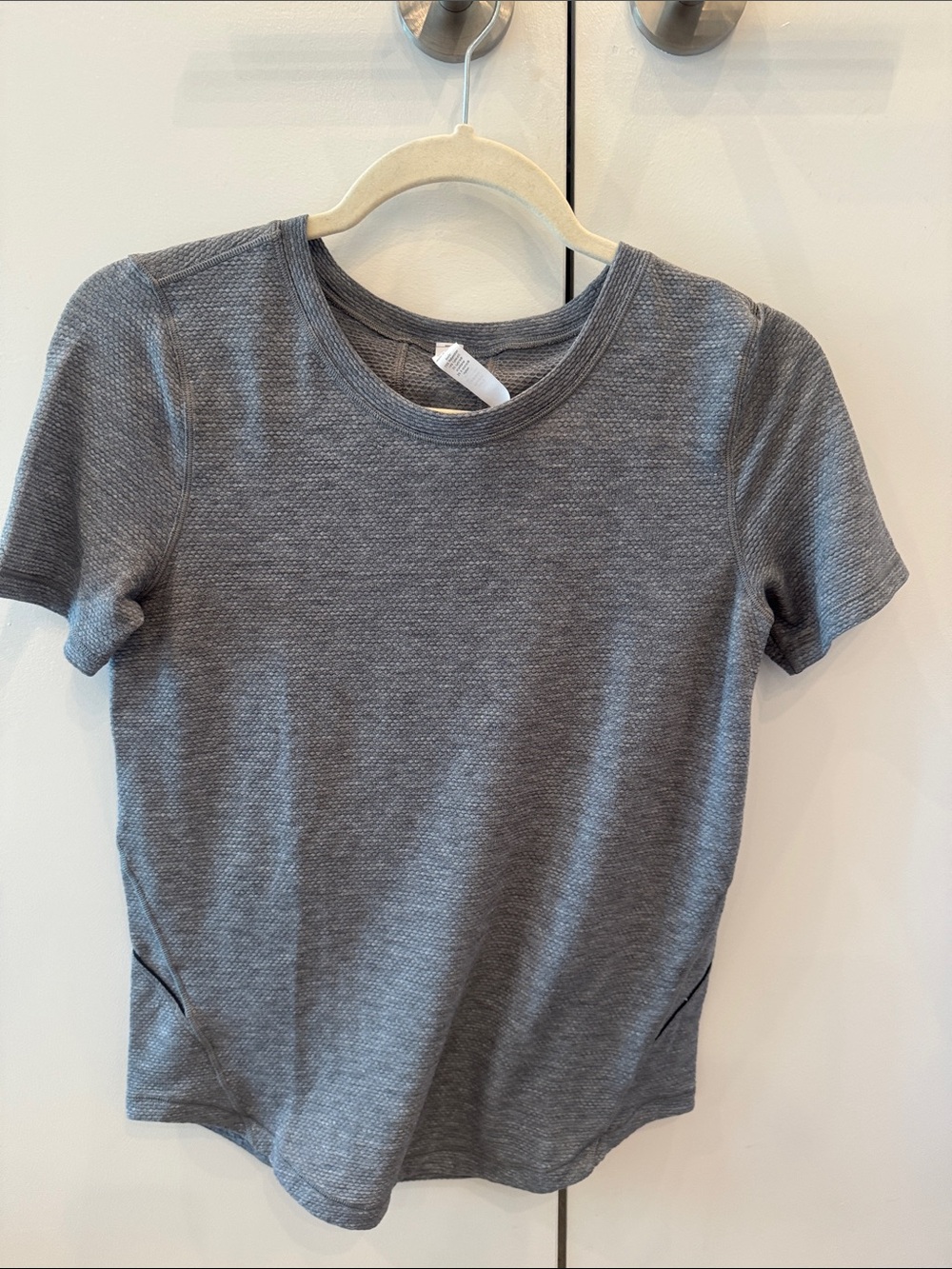 Lululemon Gray Textured Swiftly Short Sleeve Tee